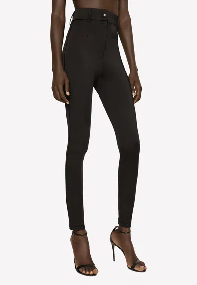 Dolce & Gabbana Skinny-fit Jersey Pants In Black