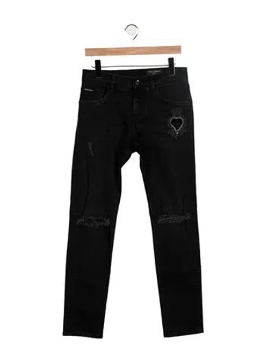 Pre-owned Dolce & Gabbana Skinny Jeans In Black