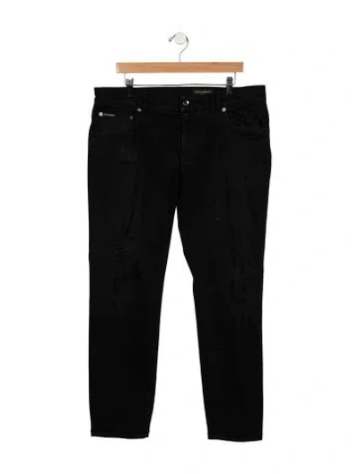 Pre-owned Dolce & Gabbana Skinny Jeans In Black