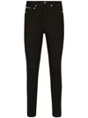 Dolce & Gabbana Skinny Cotton Denim Audrey Jeans In Black