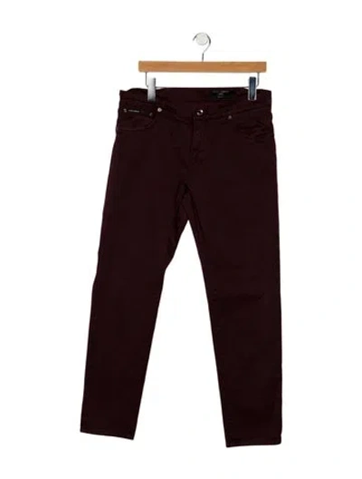 Pre-owned Dolce & Gabbana Skinny Jeans In Burgundy