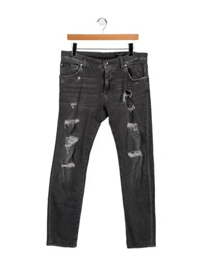Pre-owned Dolce & Gabbana Skinny Jeans In Gray