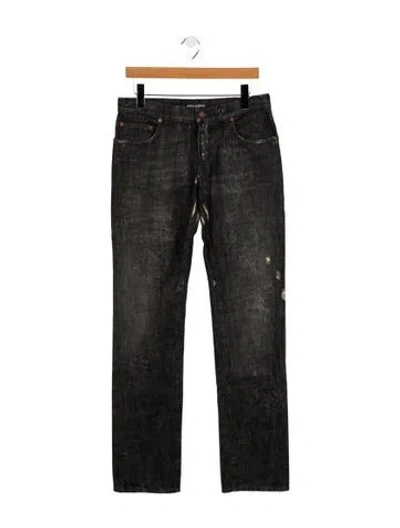 Pre-owned Dolce & Gabbana Skinny Jeans In Gray