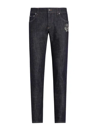 DOLCE & GABBANA SKINNY JEANS WITH LOGO