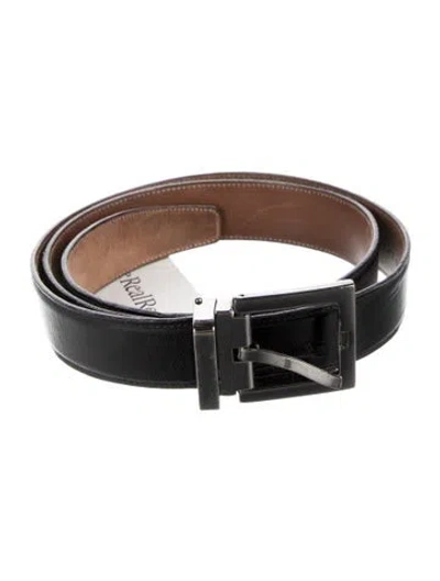 Pre-owned Dolce & Gabbana Skinny Leather Belt In Black