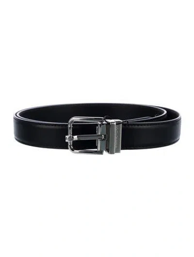 Pre-owned Dolce & Gabbana Skinny Leather Belt Kit W/ Tags In Black
