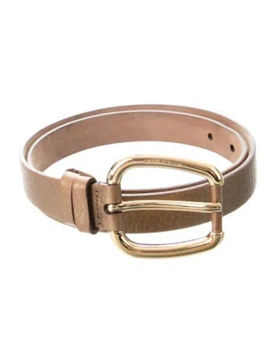 Pre-owned Dolce & Gabbana Skinny Leather Belt In Neutral