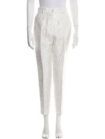 Pre-owned Dolce & Gabbana Skinny Leg Pants In White