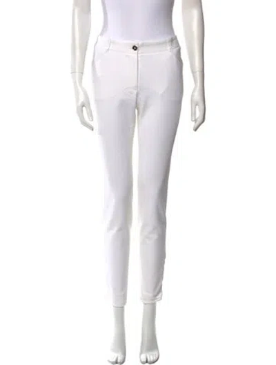 Pre-owned Dolce & Gabbana Skinny Leg Pants In White