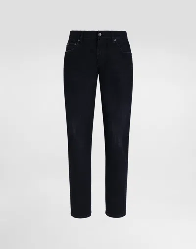 Dolce & Gabbana Skinny Stretch Cotton Jeans With Tag In Multicolor