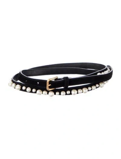 Pre-owned Dolce & Gabbana Skinny Suede Belt In Multi