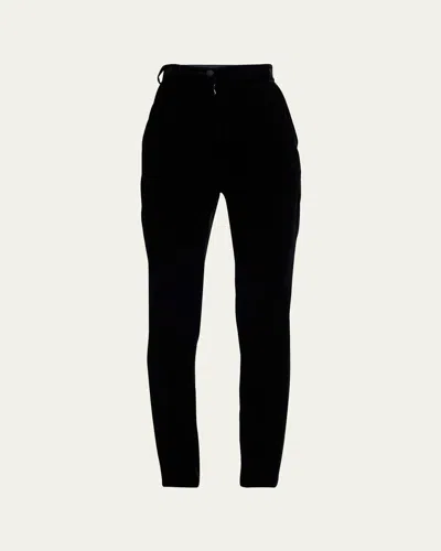 Dolce & Gabbana Skinny Velvet Trousers In Black