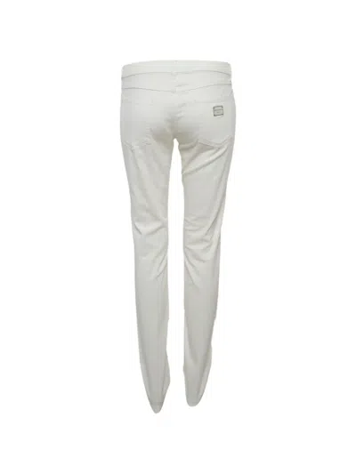 Pre-owned Dolce & Gabbana Skinny-fit Jeans In White