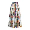 Dolce & Gabbana High-waisted Skirt With A Floral Bouquet Print In Multi