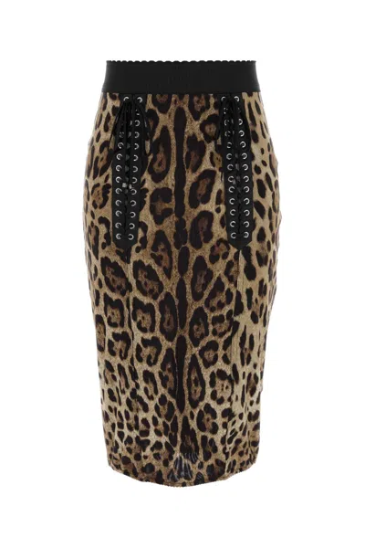 Dolce & Gabbana Skirt In Animal Print