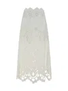 Dolce & Gabbana Longue Skirt With Cut-out In Bianco Ottico