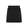 Dolce & Gabbana Wool-blend Tweed Miniskirt In Black
