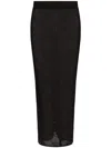 Dolce & Gabbana Mesh-stitch Pencil Skirt With Jacquard Dg Logo In Black