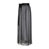 Dolce & Gabbana Belted Midi Chiffon Skirt In Black