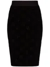 Dolce & Gabbana Logo-print Bodycon Skirt In Black