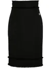 Dolce & Gabbana Raschel Mini Skirt In Black  