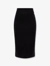 Dolce & Gabbana Black Stretch Wool Blend Skirt In Black