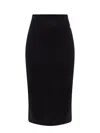 Dolce & Gabbana Viscose Blend Longuette Skirt In Black
