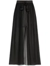 Dolce & Gabbana Black Silk Chiffon Maxi Skirt In Black