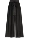 Dolce & Gabbana Black Silk Chiffon Maxi Skirt In Black