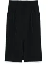 Dolce & Gabbana Dolce&gabbana Black Gabardine Wool Pencil Skirt In Black