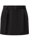 Dolce & Gabbana Dolce&gabbana Virgin Wool & Silk Blend Gabardine Tuxedo Skirt In Black
