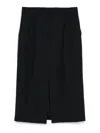 Dolce & Gabbana Black Gabardine Wool Pencil Skirt In Black