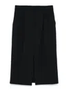 Dolce & Gabbana Dolce&gabbana Black Gabardine Wool Pencil Skirt In Black
