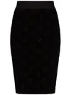 Dolce & Gabbana Logo-print Bodycon Skirt In Black