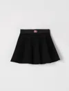 Dolce & Gabbana Embroidered-logo Skirt In Black