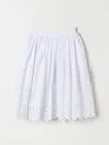 Dolce & Gabbana Broderie-anglaise Cotton Skirt In White