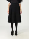 Dolce & Gabbana Virgin Wool Midi Skirt In Black