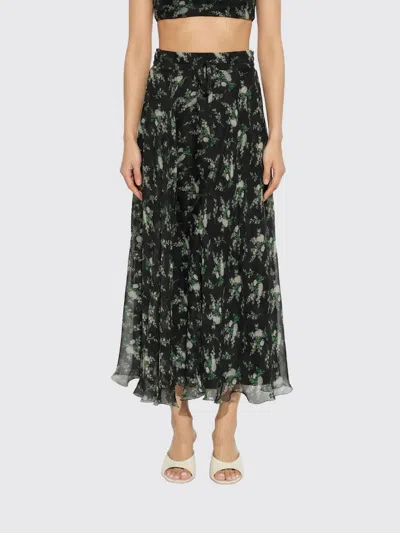 Dolce & Gabbana Multicolour Floral Print Skirt In Black