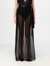 Dolce & Gabbana Belted Midi Chiffon Skirt In Schwarz