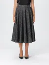Dolce & Gabbana Midi Circle Skirt In A Dotted Wool Blend In Multi