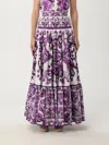 Dolce & Gabbana Maxi Skirt Dg In Purple