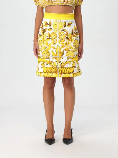 Dolce & Gabbana Majolica Print Brocade A-line Mini Skirt In Multi