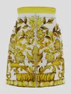 Dolce & Gabbana Majolica Print Brocade A-line Mini Skirt In Maiolica
