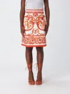 Dolce & Gabbana Majolica Cotton And Linen-blend Miniskirt In Multi