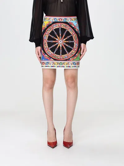 Dolce & Gabbana Skirt Woman Color Multicolor In Brown