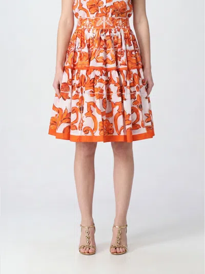 Dolce & Gabbana Skirt Woman Color Multicolor In Orange