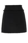 Dolce & Gabbana Raschel Tweed Skirt In Black