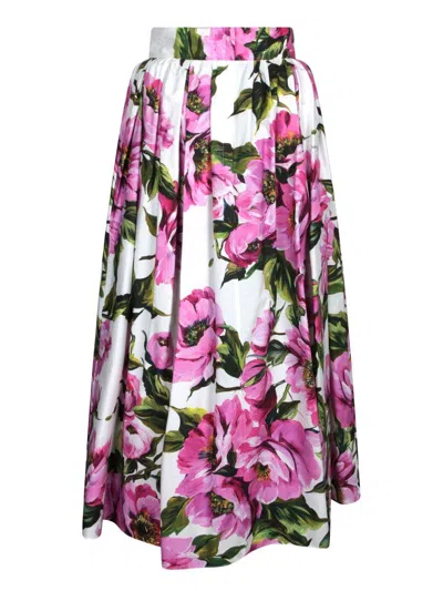 DOLCE & GABBANA DOLCE & GABBANA PEONY PRINT LONG SKIRT