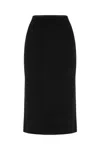Dolce & Gabbana Black Stretch Wool Blend Skirt In Black