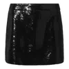 Dolce & Gabbana Sequined Low-rise Miniskirt In Black